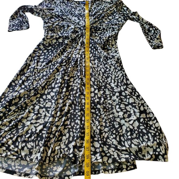 Chaps Black and White Abstract Artsy Midi XL - Picture 11 of 14